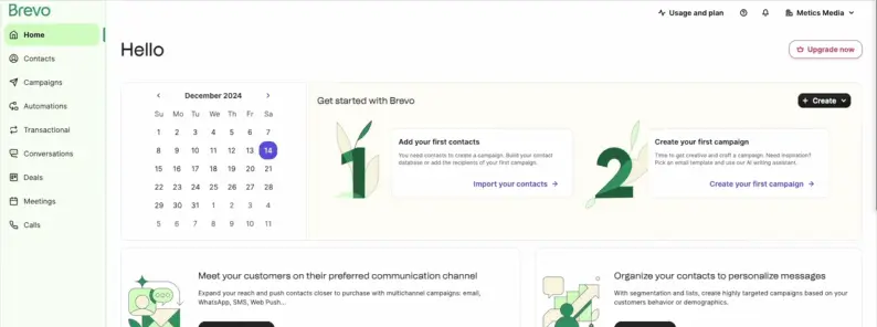 Brevo Style Email Marketing Dashboard Illustration Brevo email marketing dashboard on a screen